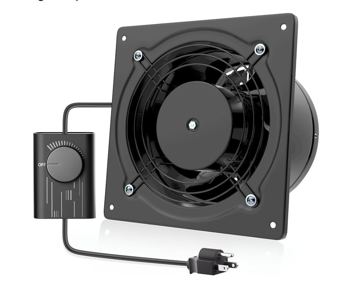 HG Power 6 Inch Exhaust Fan with Speed Controller