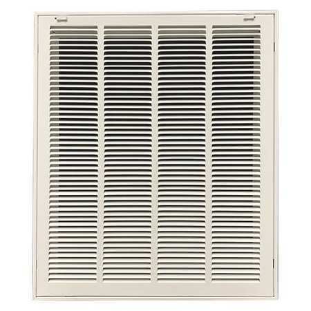 Zoro Select 4Jrt8 Filtered Return Air Grille, 27.62 X 22.62, White, Steel