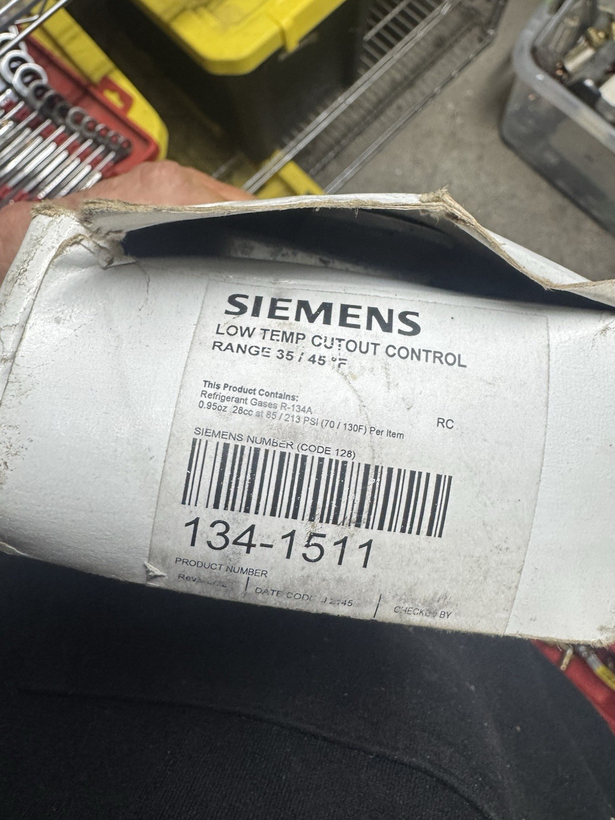 Siemens 134-1511 Low Temperature Cutout Control Range 35 to 45 deg