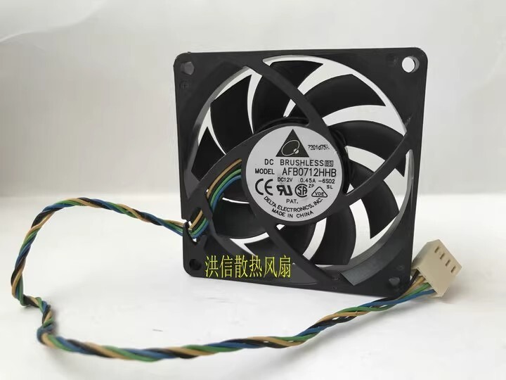Delta AFB0712HHB DC12V 0.45A 70*70*15MM 4-Pin PWM Ball Cooling Fan