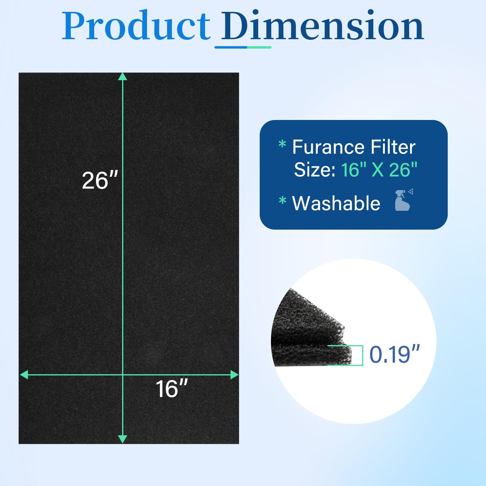 Mobile Home Furnace Filter for Miller, Nordyne, Intertherm 16″ x 26″ x 0.3″