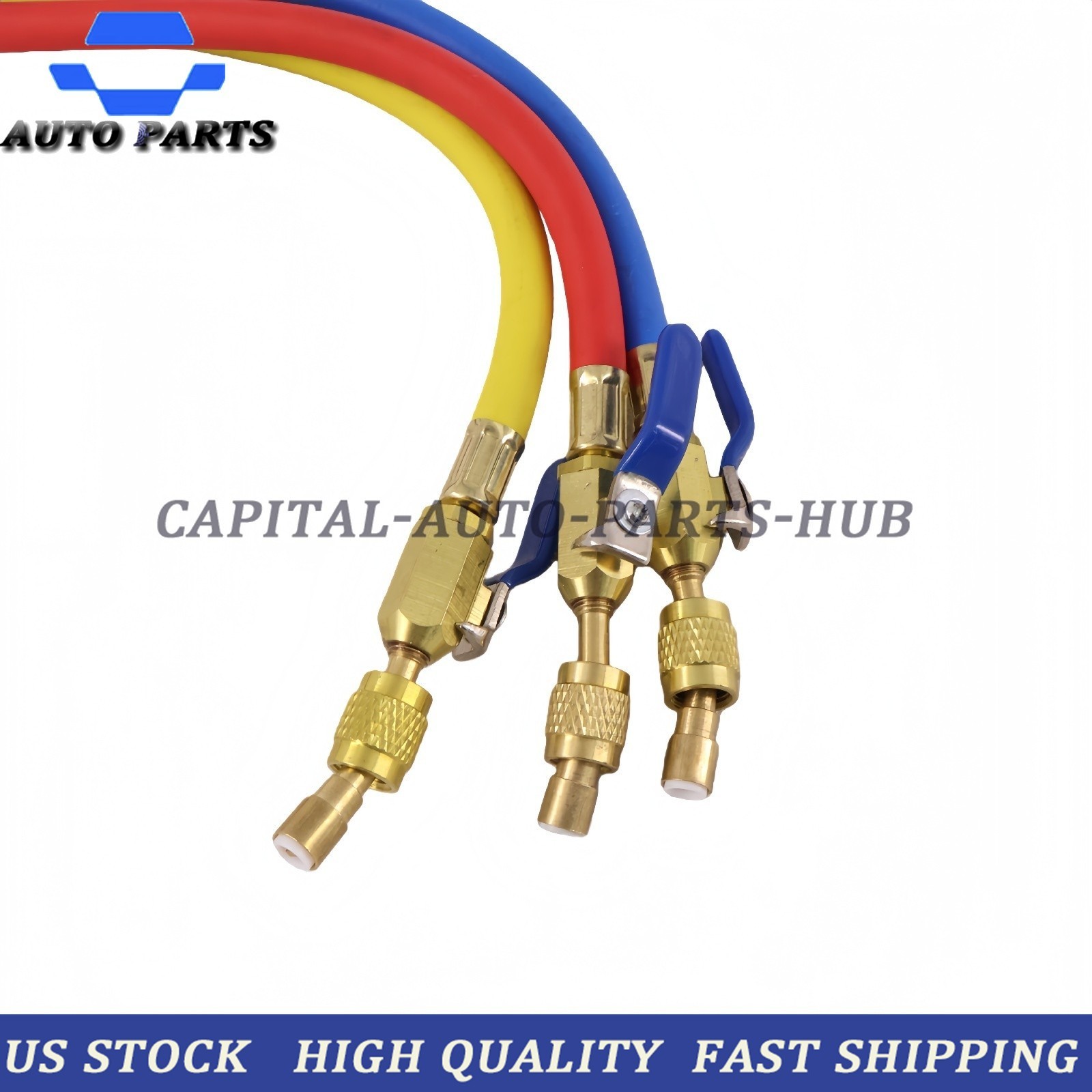 3Pack 29986 Plus II 1/4″ Hose with Compact Ball Valve 72″ for R-410A Refrige USA