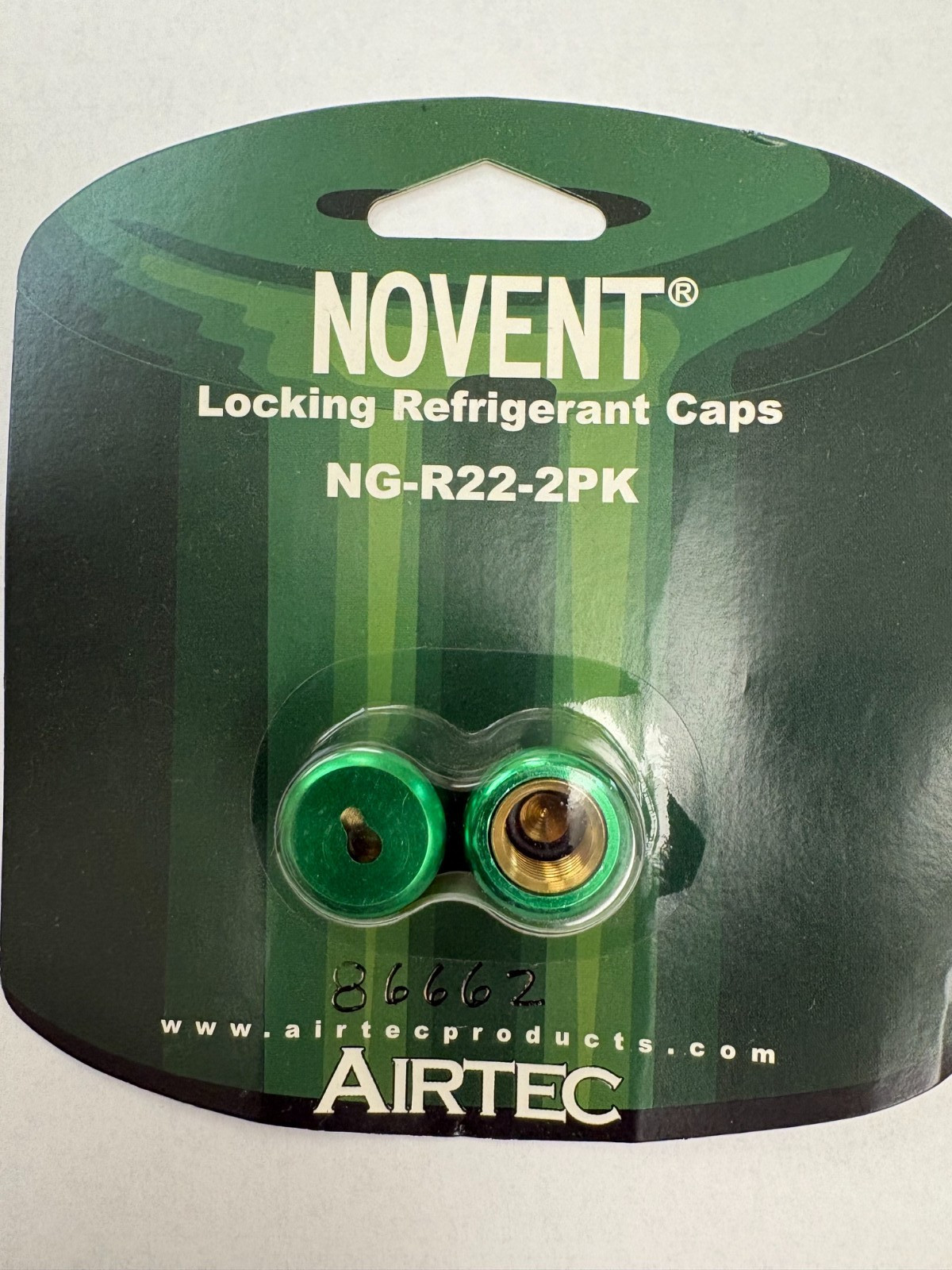 R22 Rectorseal 86662 Novent Locking Refrigerator caps Cap (2 Pack), Green