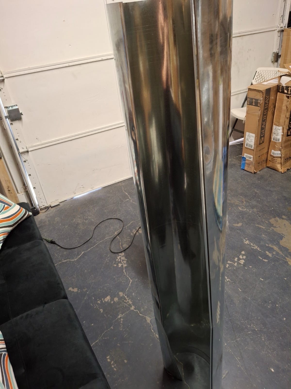 Master Flow 8 in. x 5 ft. Beaded Metal Duct Pipe