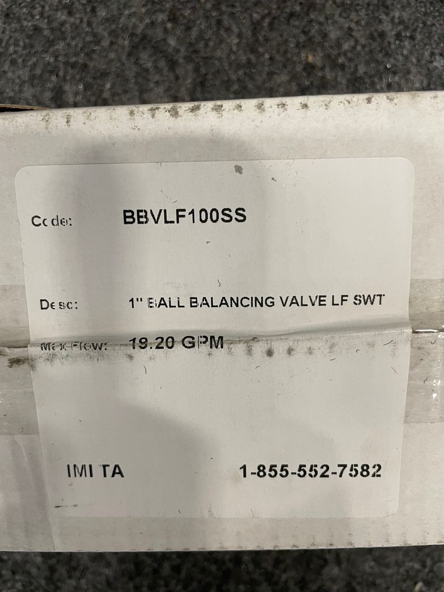 IMI TA BBVLF100SS Solder Brass Pressure Balancing Valve 1″
