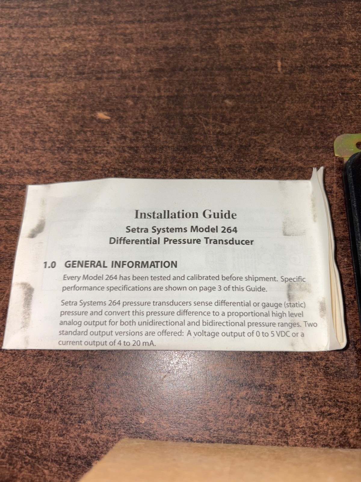 NOS SETRA C264+/-2.5 DIFFERENTIAL PRESSURE TRANSDUCER B353