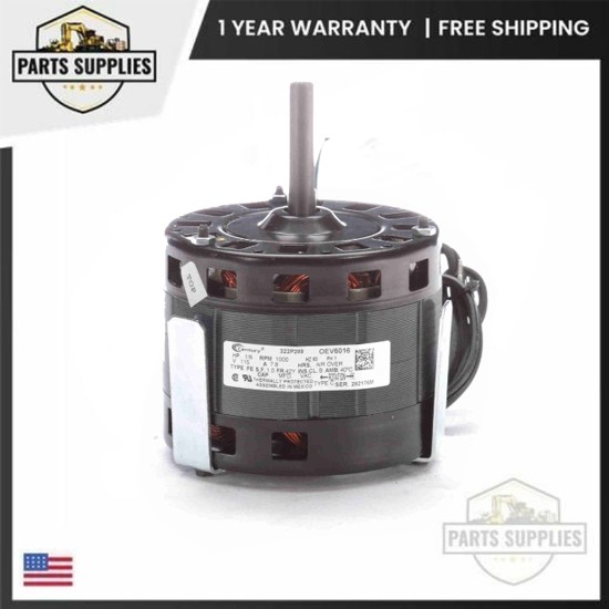 OEV6016 Century 1-Phase 1/6 HP 115V 1000 RPM CCWLE Motor for HVAC/R Application
