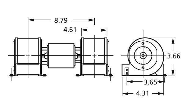 Fasco A125 Dual Centrifugal Blower Motor 125 CFM