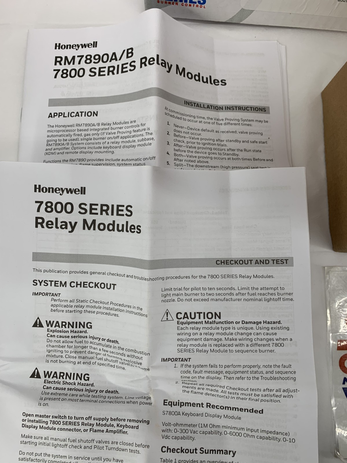 Honeywell RM7890B2048 Burner Module Primary Automatic Control 120V VPS NEW