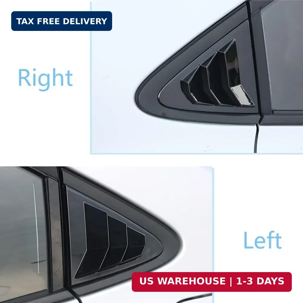 For Toyota Corolla 2020 2021 2022 2023 2024 2025 Rear Side Quarter Window Louver