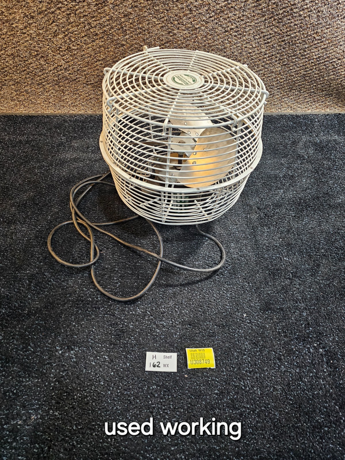 J & D VBG12 1PH S-Variable 12″ Green Breeze HAF Fan With 10′ Cord *USED/WORKING*