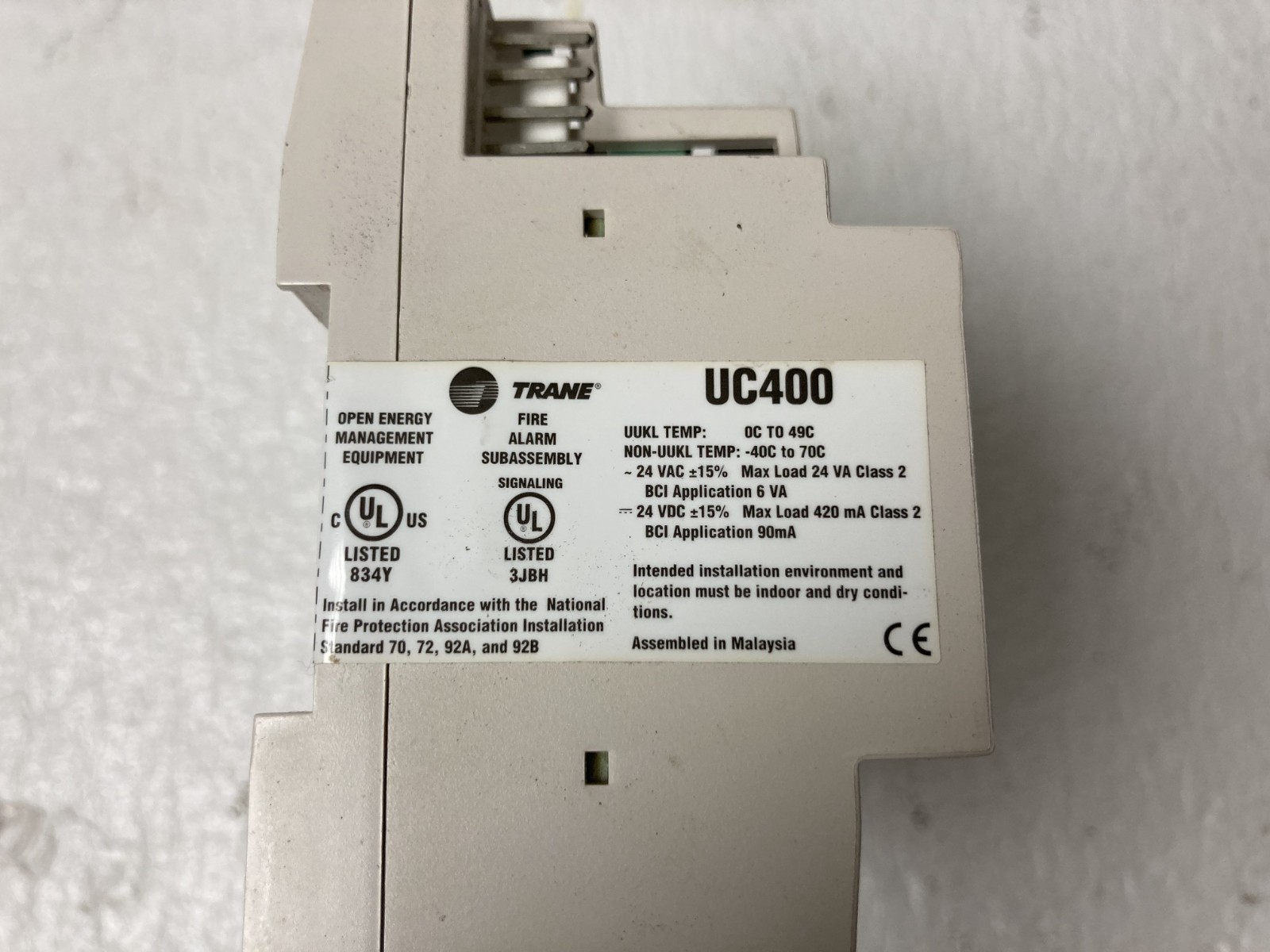Trane Tracer UC400 Programmable BACnet Controller X13651492-02
