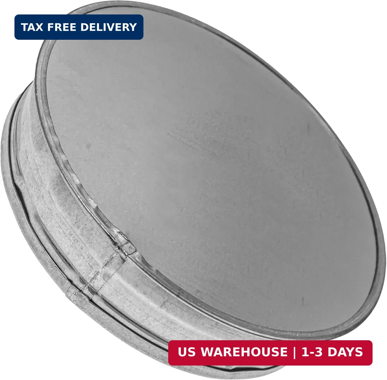 Vent Systems 4″ Inch Galvanized Steel Tee Cap – Heavy-Duty HVAC End Plug for Dry