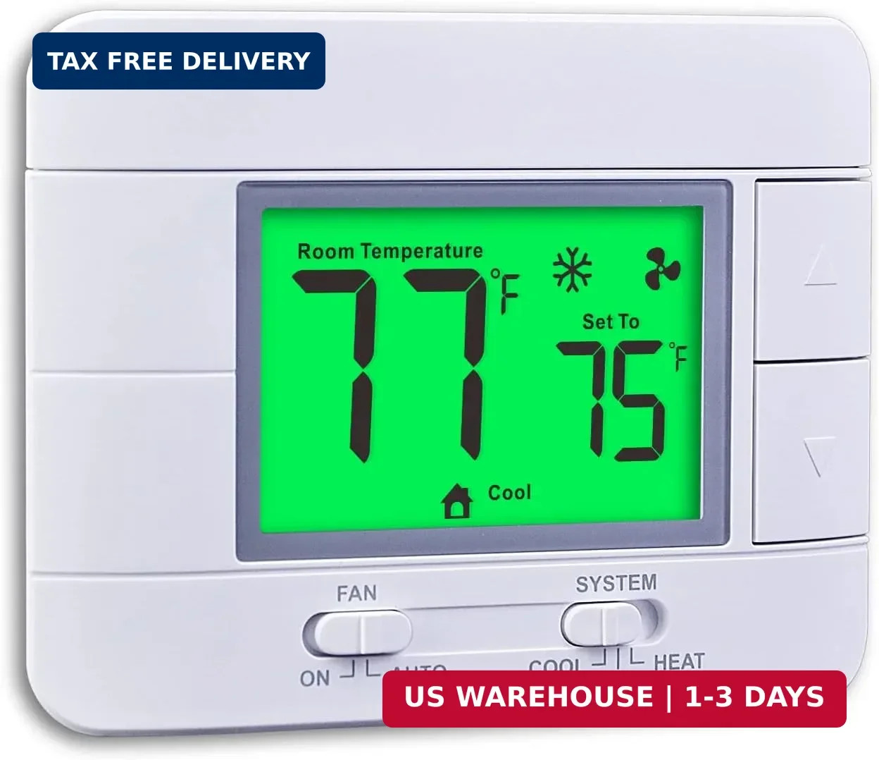 Upgraded Non Programmable Thermostats for Home 1 Heat/1 Cool Single Stage System
