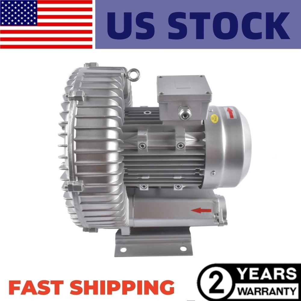 5 HP 60HZ Regenerative Blower, Vacuum Pump, 480 V 221 CFM #2LG710-7AH37