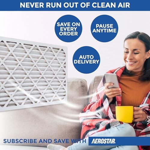 Aerostar 20x20x1 MERV 13 Air Filter, 6 Count, ACTUAL SIZE 6 PACK, 13