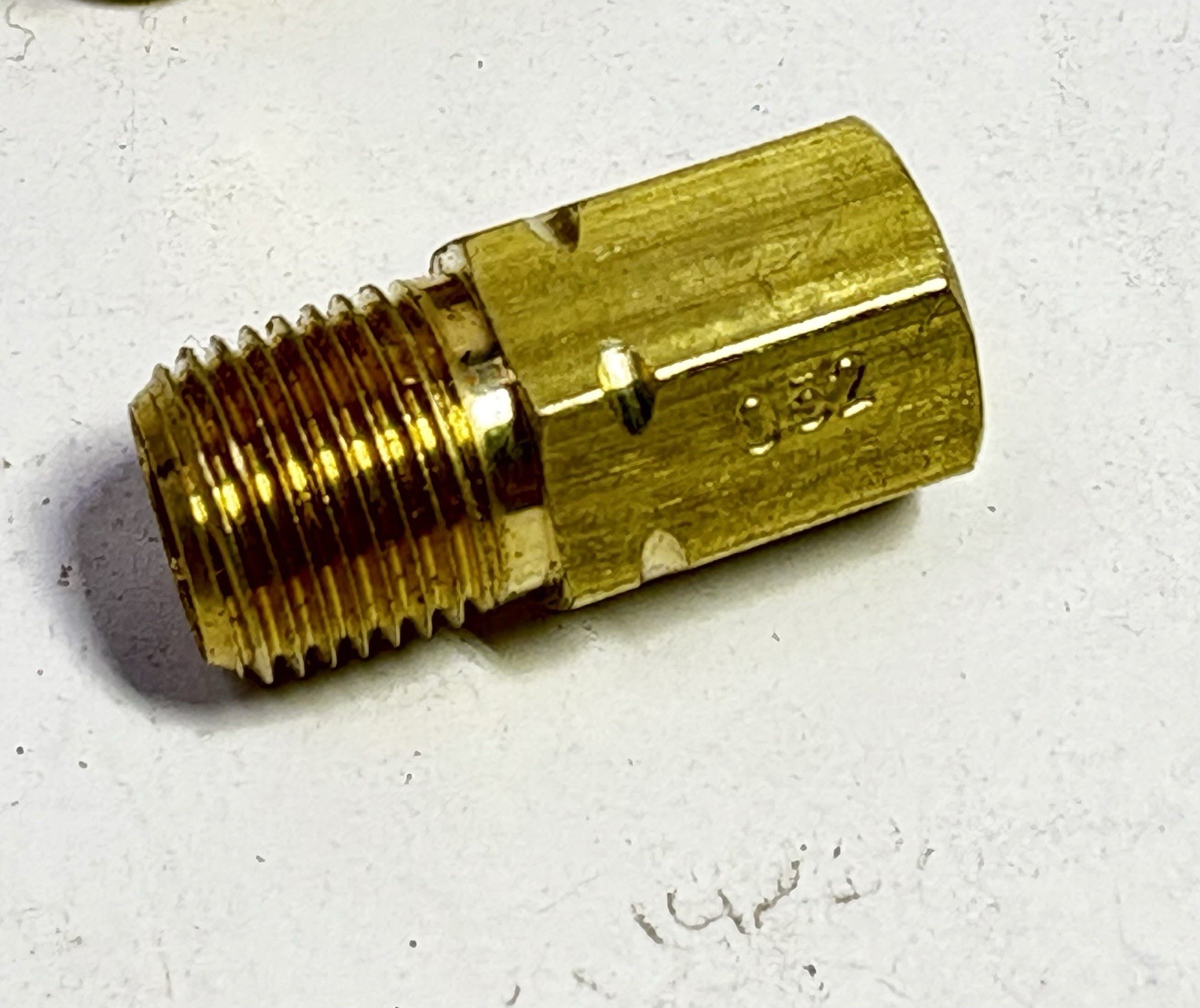 QTY-5 LEN27M18 LB-99225 Brass Gas Burner Orifice #52 .052 X 1/8” Male NPT