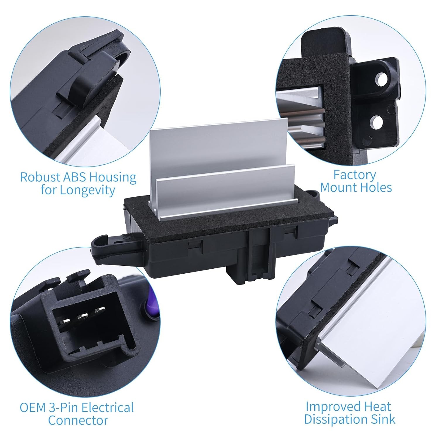 AC Blower Motor Resistor Control Module,Replace 15-80567 89018778 52495874 4P151