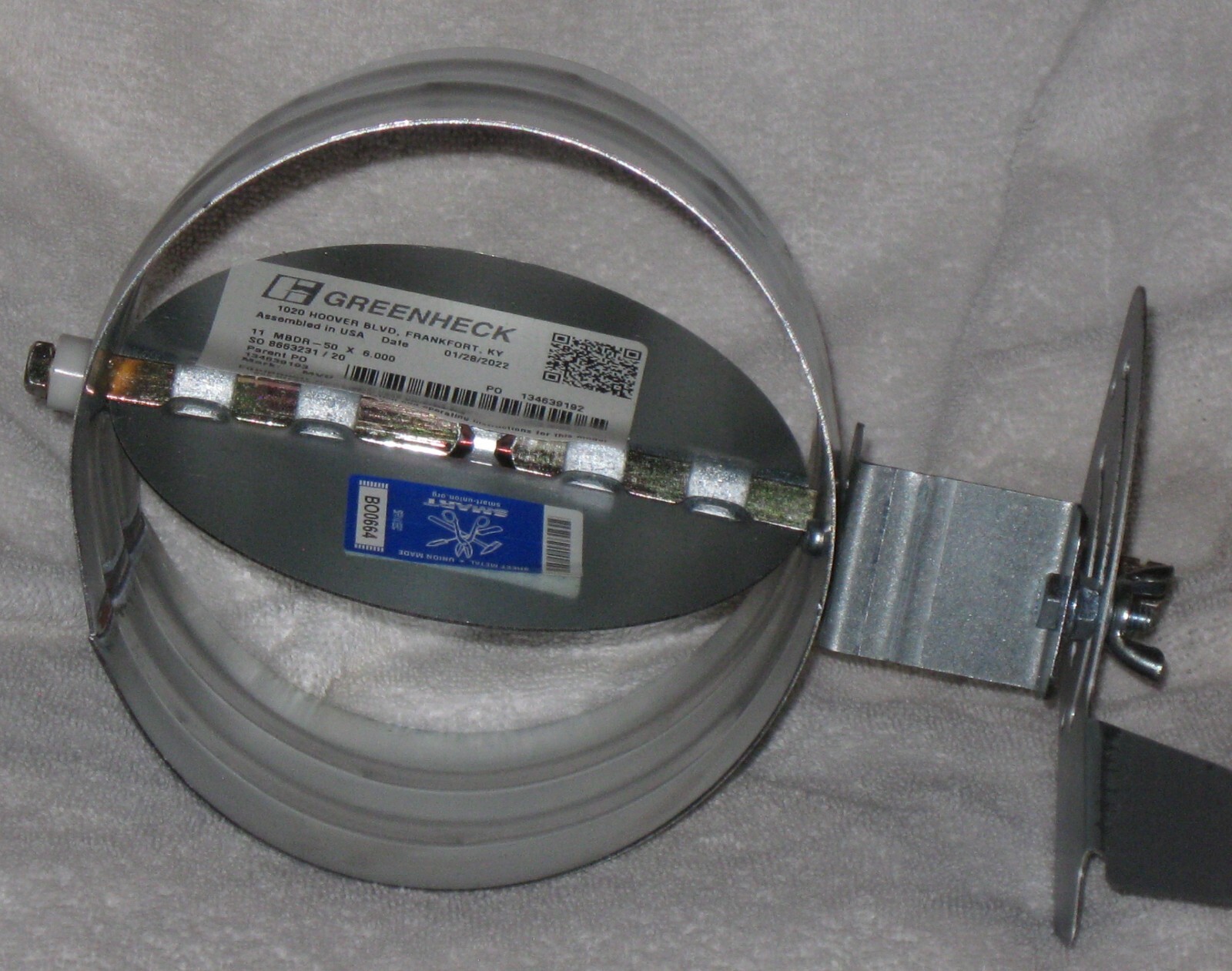 Greenheck 6″ Round Manual Balancing Damper MBDR-50×6 NEW!!!!