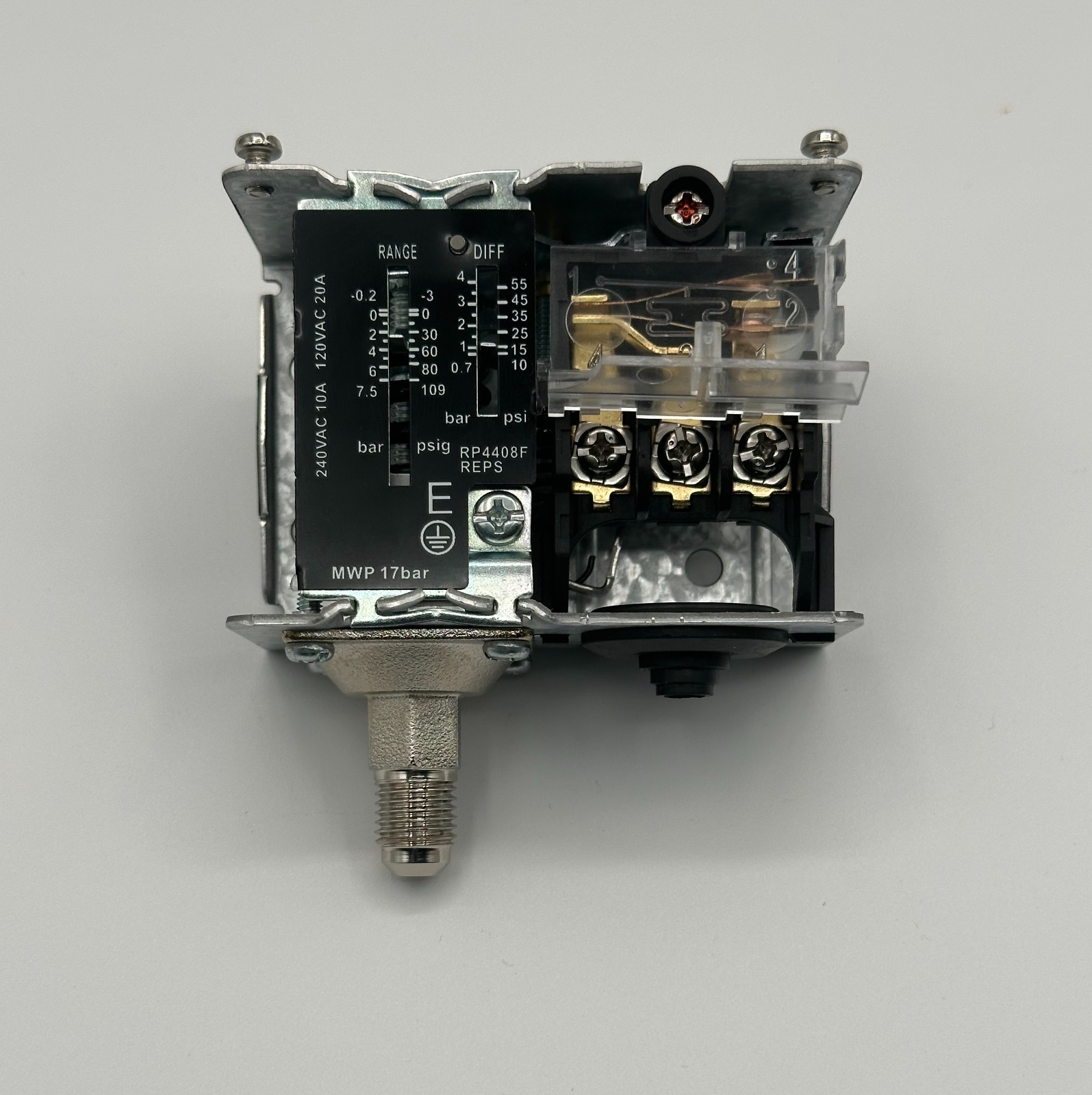 REPS RP-4408F Pressure Switch / KP1 Compatible /−0.2–7.5 Bar /SPDT /SAE G1/4″ MF