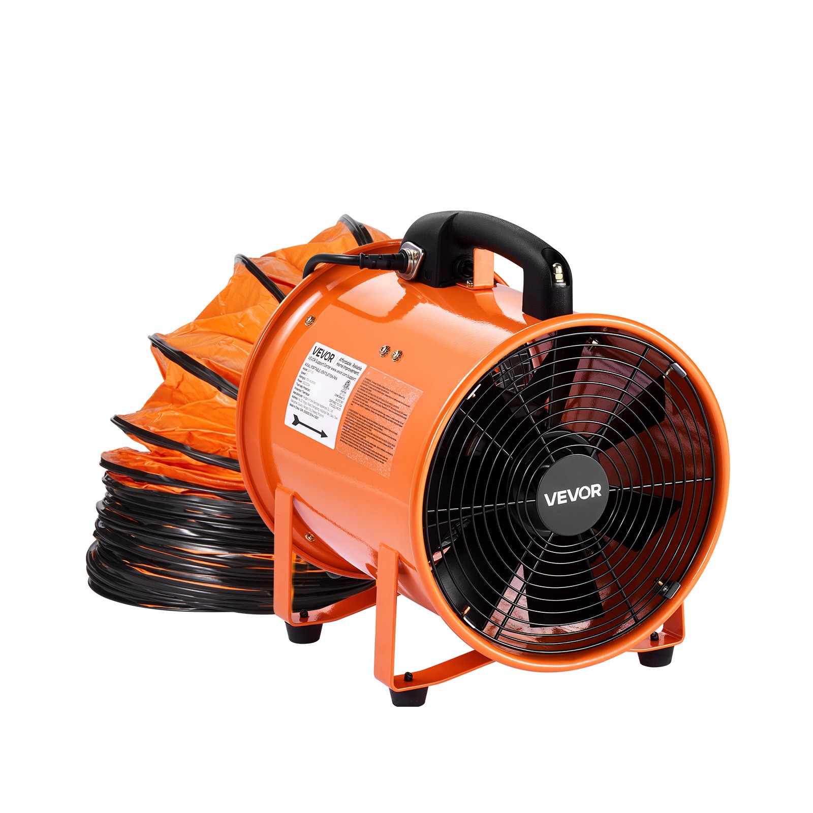 VEVOR 10″ Extractor Fan Blower Portable 10m Duct Hose Ventilator Industrial