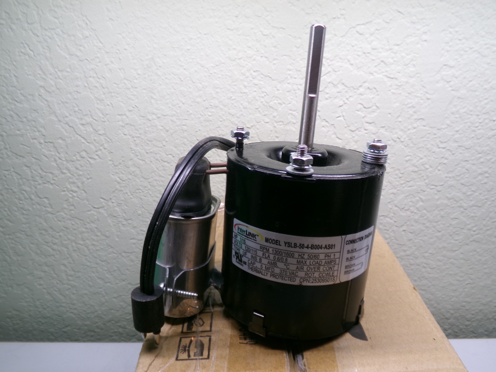 HEATCRAFT YSLB-50-4-B004-AS01 INTERLINK 25309501S 1/15HP 1600RPM 115V