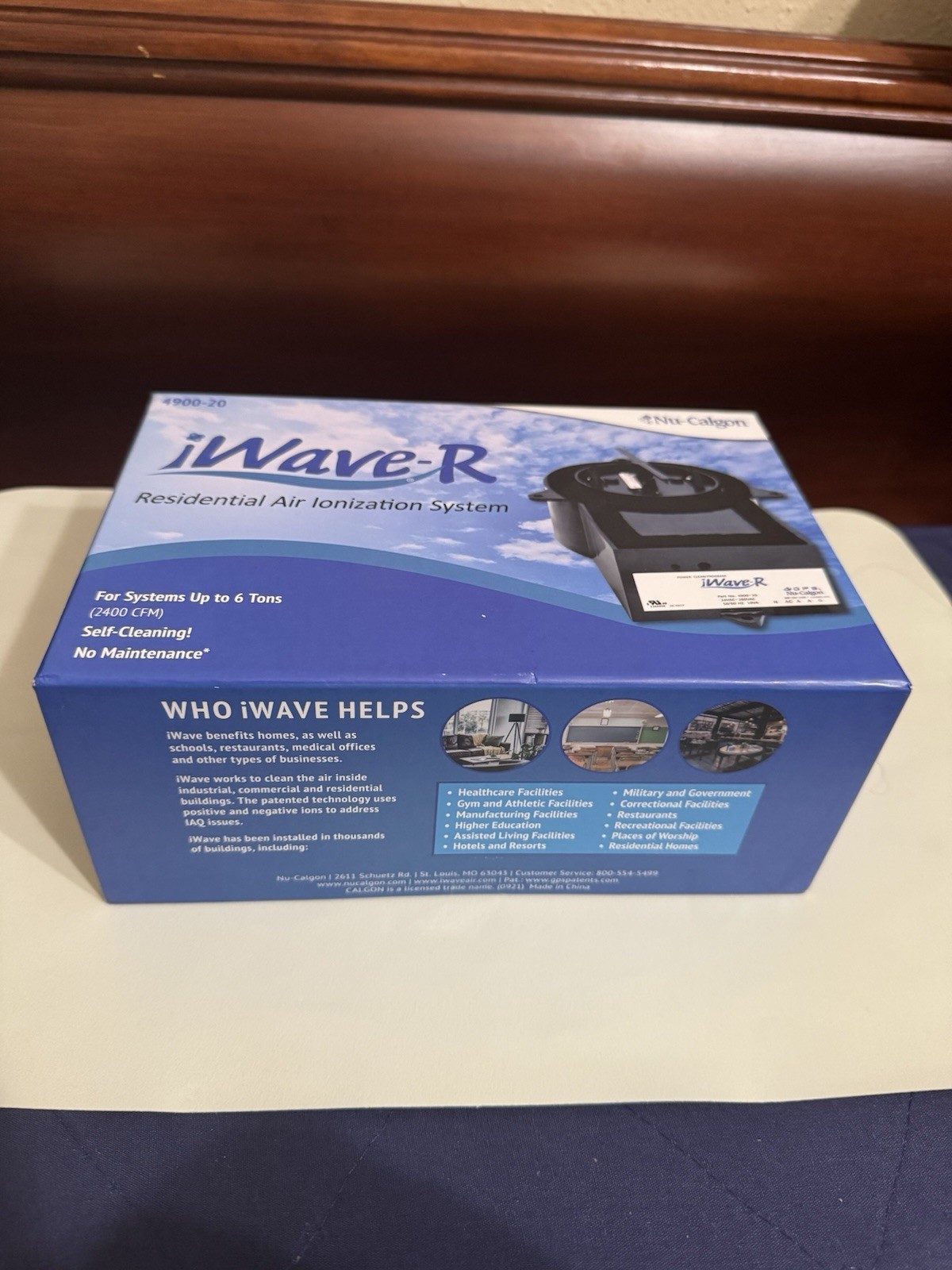 Nu-Calgon iWave-R Ducted Air Purifier 4900-20 Self-Cleaning 24-240VAC