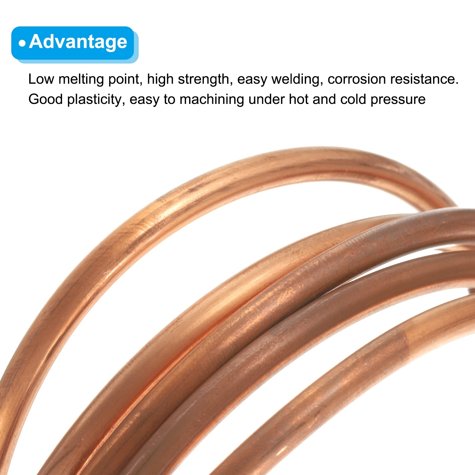 Copper Tube 3/16” OD x 4.9Ft Refrigeration Flexible Pipe Seamless Hollow