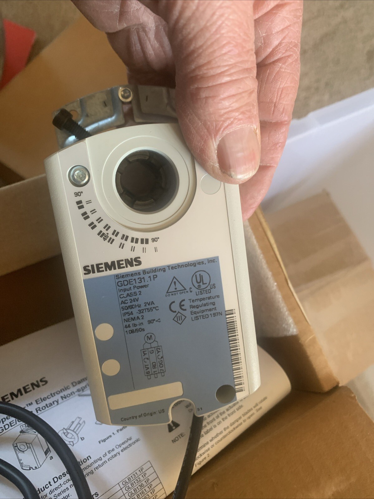 Siemens GDE131.1P OpenAIr Actuator NSRt24 V 44inch Lb 3P NOS NIB