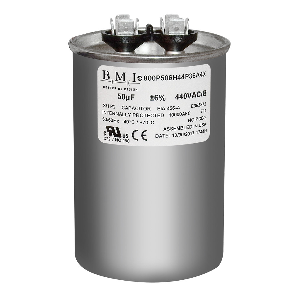 Motor Run Capacitor 50mfd 50uf 440V 440VAC 370VAC Round Metallized USA MADE