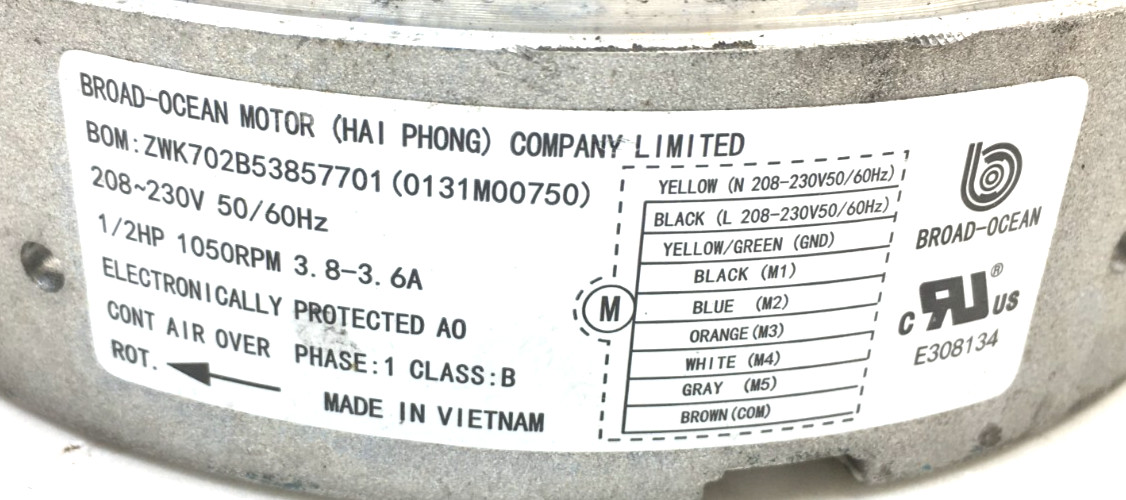 BROAD-OCEAN ZWK702B53857701 Module ONLY 1/2HP KMSAH013B02 208/230V used #Z400B