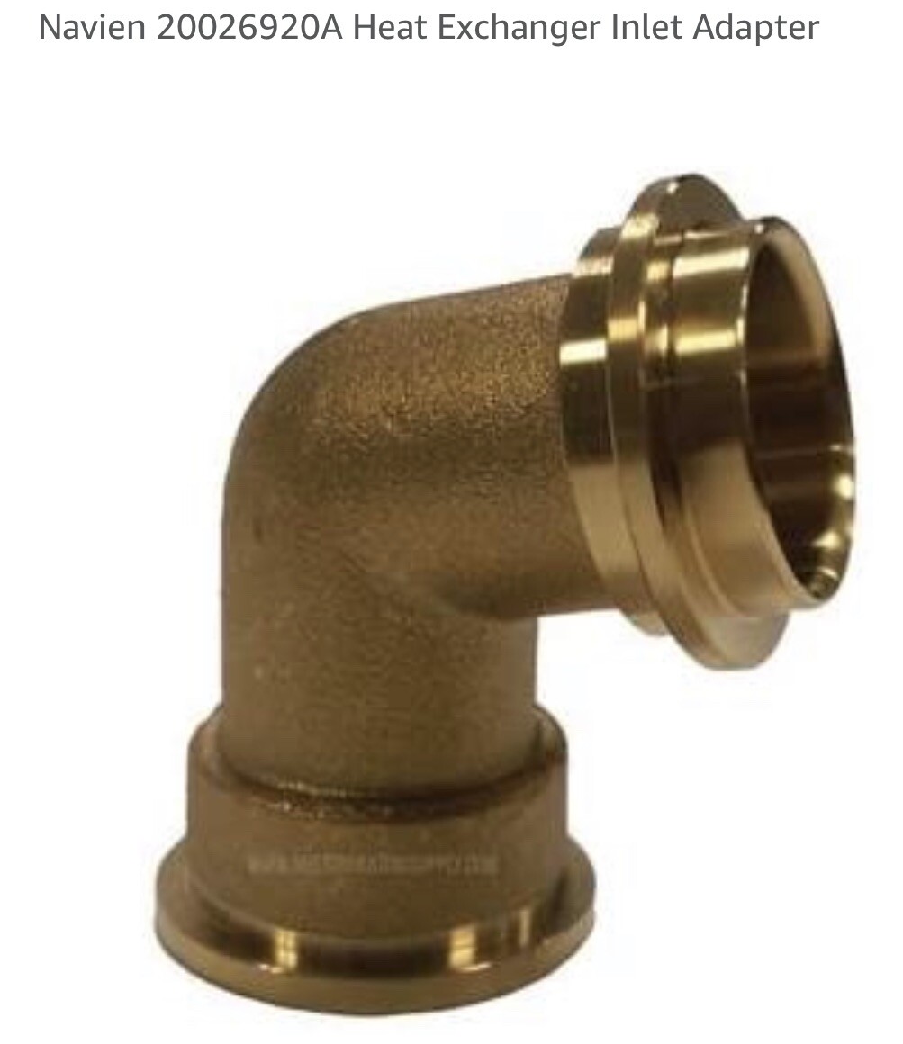 Navien #20026920A Heat Exchanger Inlet Adapter