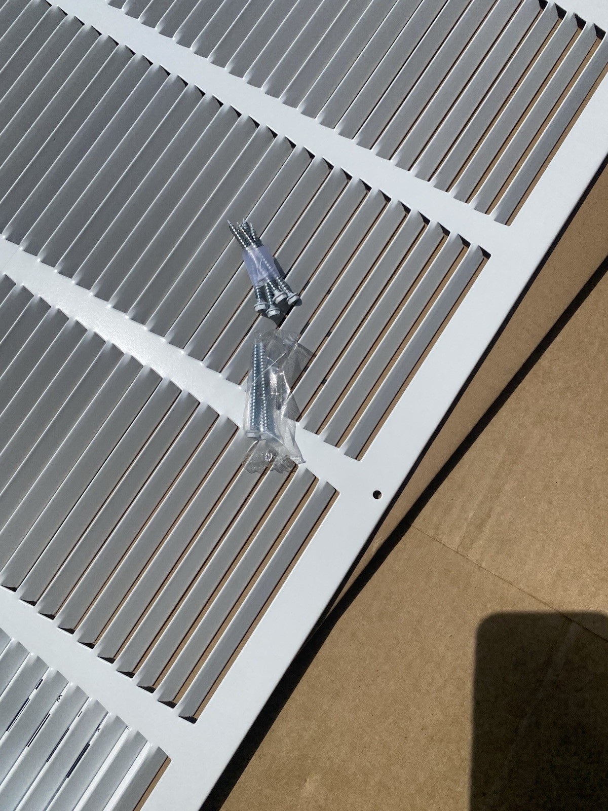 24×18 Flat Stamped Steel Return Air Grille Vent Cover White Duct Opening Handua