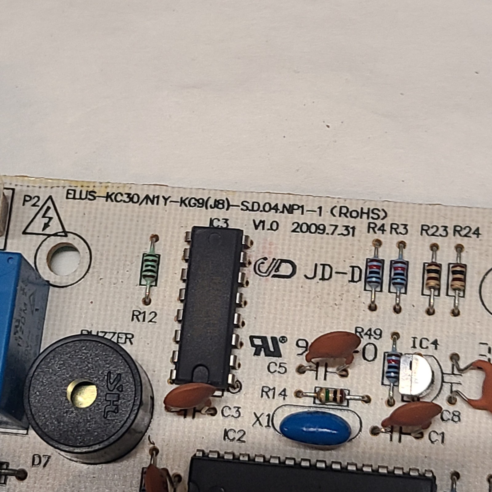 Kenmore ac model: 253.86052 Power Supply Board (ELUS -KC30/N1Y-KG9(J8)