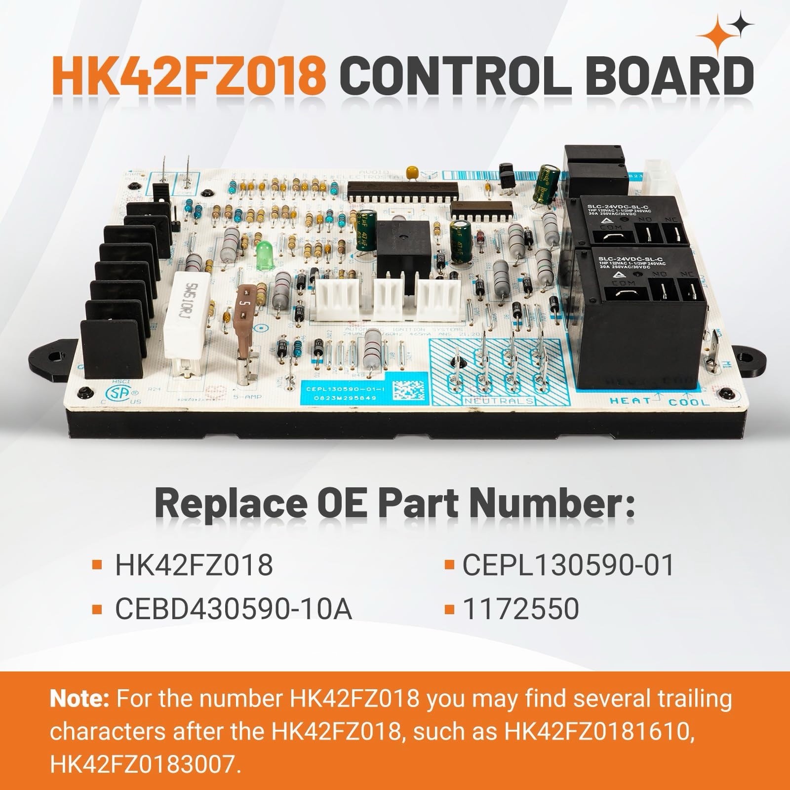 HK42FZ039 Furnace Control Board Replacement for Carrier Bryant Payne