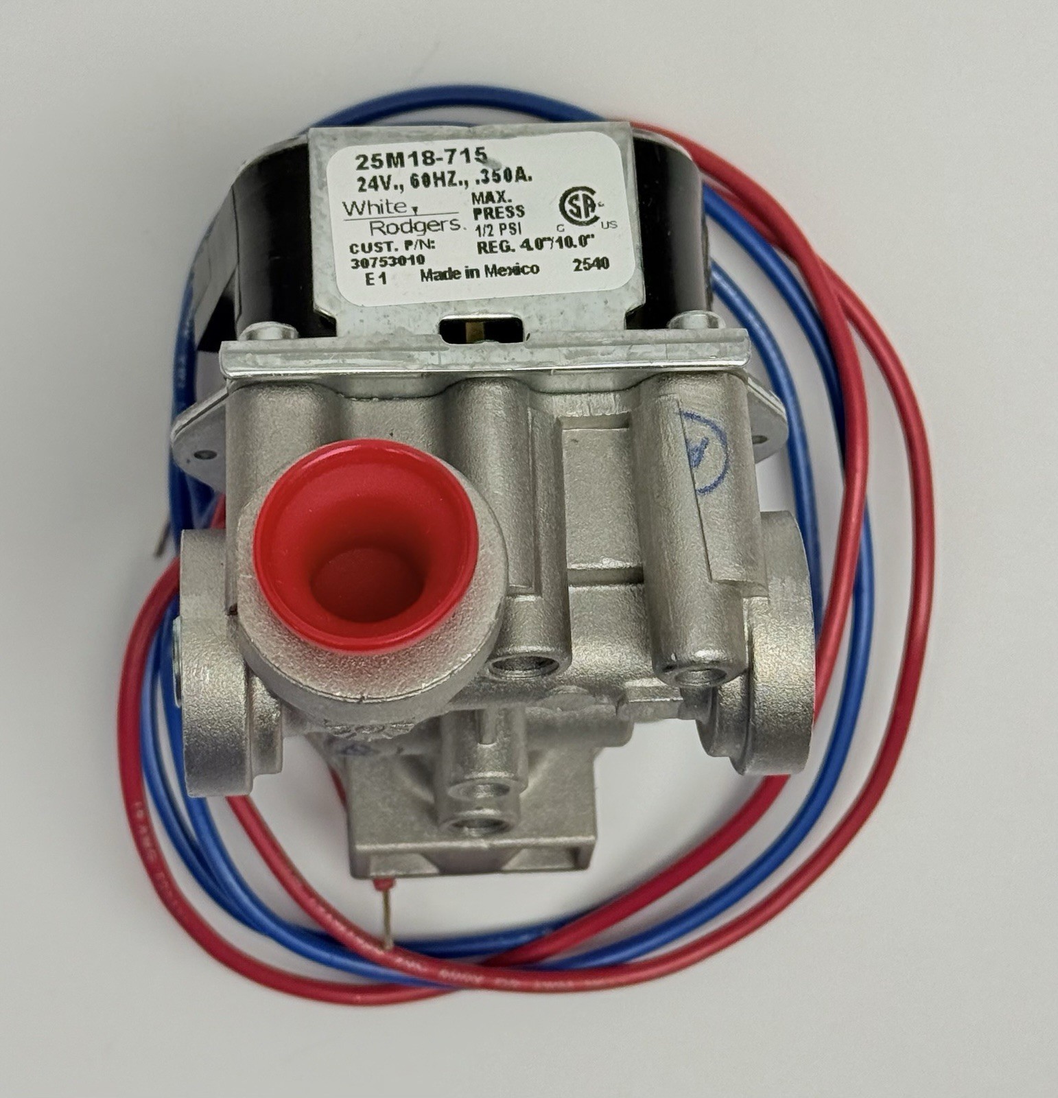 25M18-715 WHITE RODGERS APPLIANCE GAS VALVE W/ REGULATOR 24V -60HZ – 350A