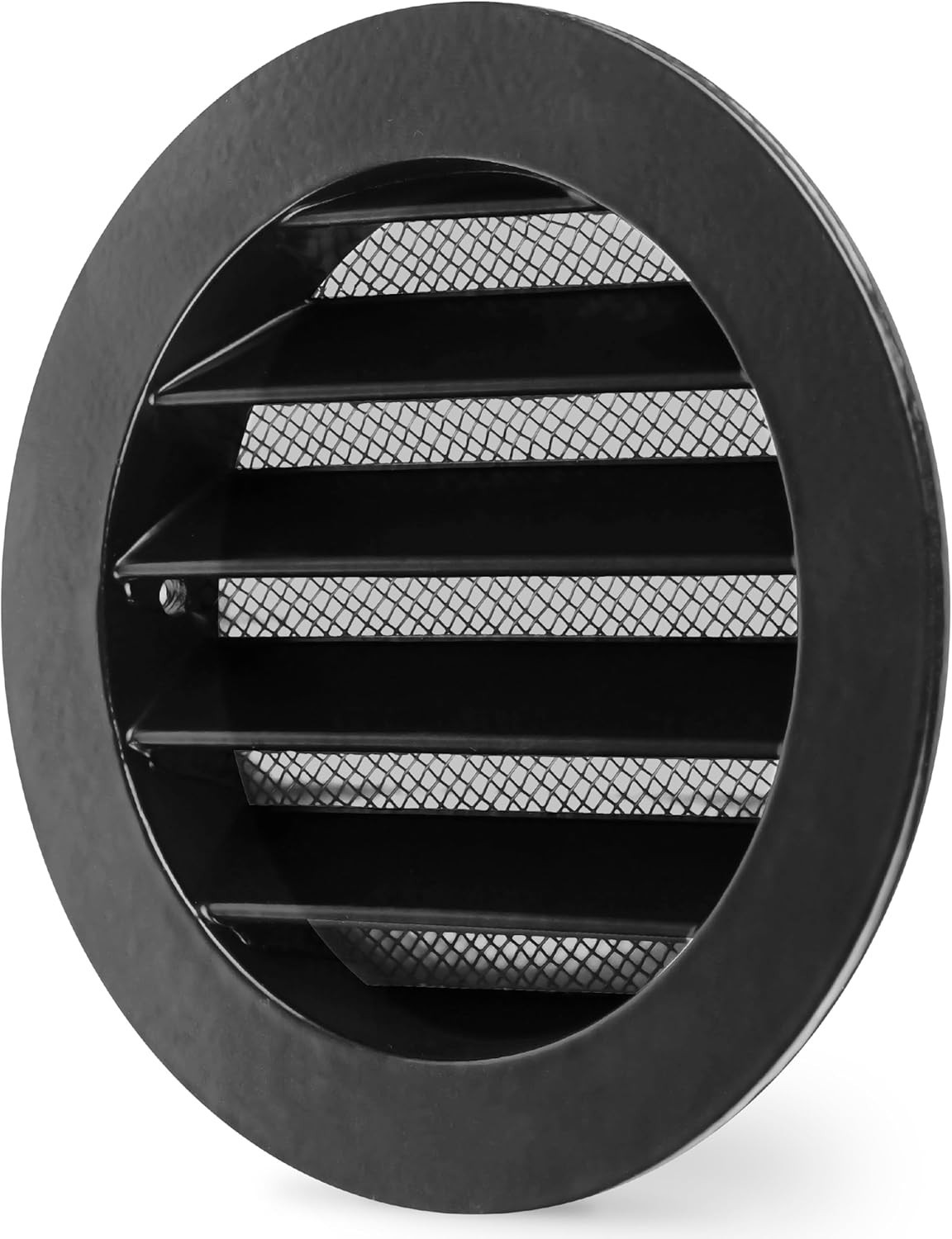 4 Inch Black Aluminum Soffit Vent Cover with Insect Screen for Metal Ducts