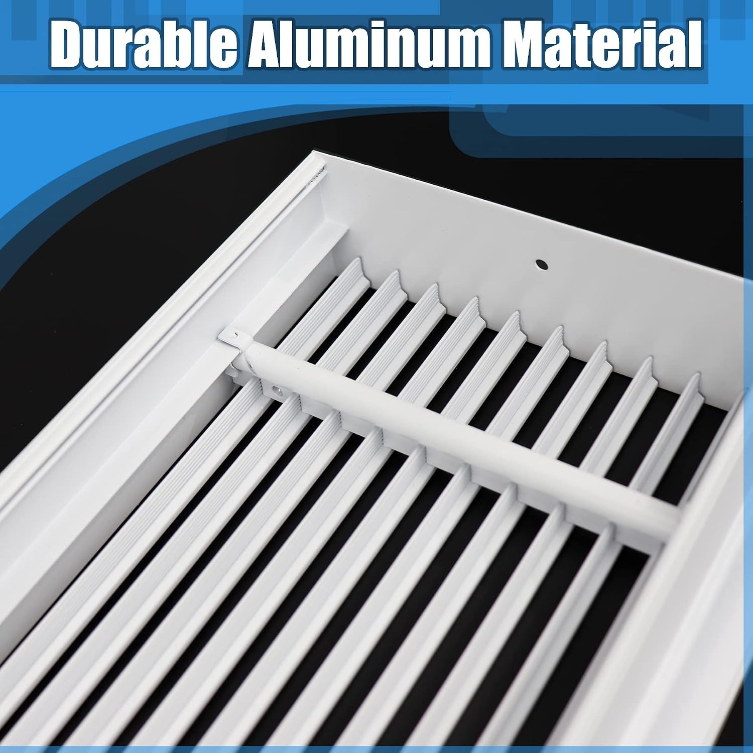 White 32″x8″ Linear Bar Air Vent Grille HVAC Register for Ceiling Wall Floor