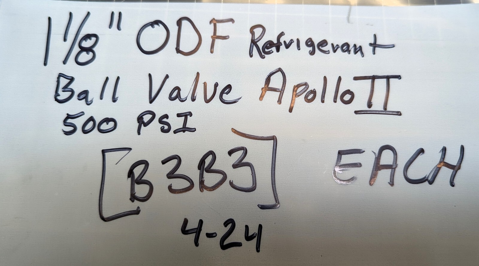 Apollo JB Refrigerant Ball Valve, Full Port 1 1/8” ODS, 500 PSI [B3B3]