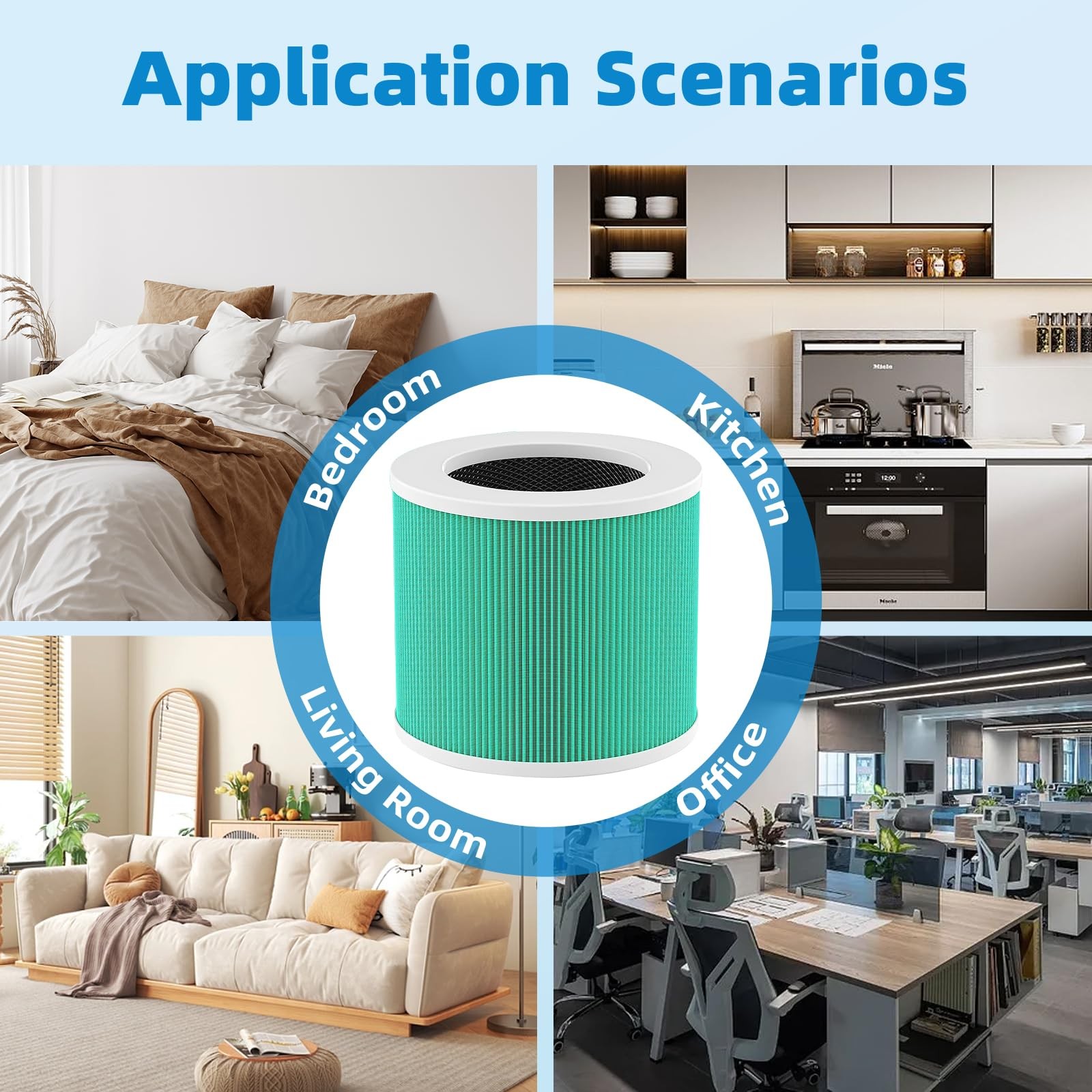 HY1800 HEPA Air Filter Replacement Green