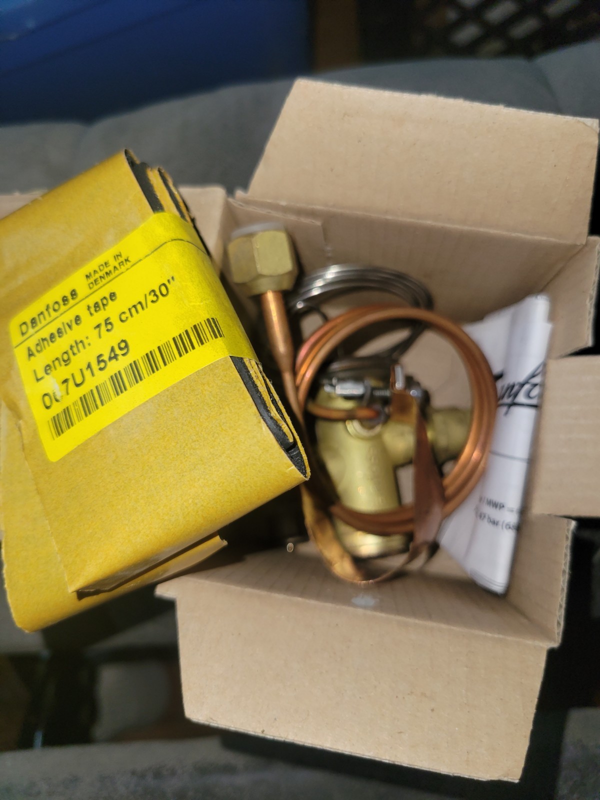 Danfoss 067U5723 1TVM2C1 Brass Copper TXV Expansion Valve R22 HVAC
