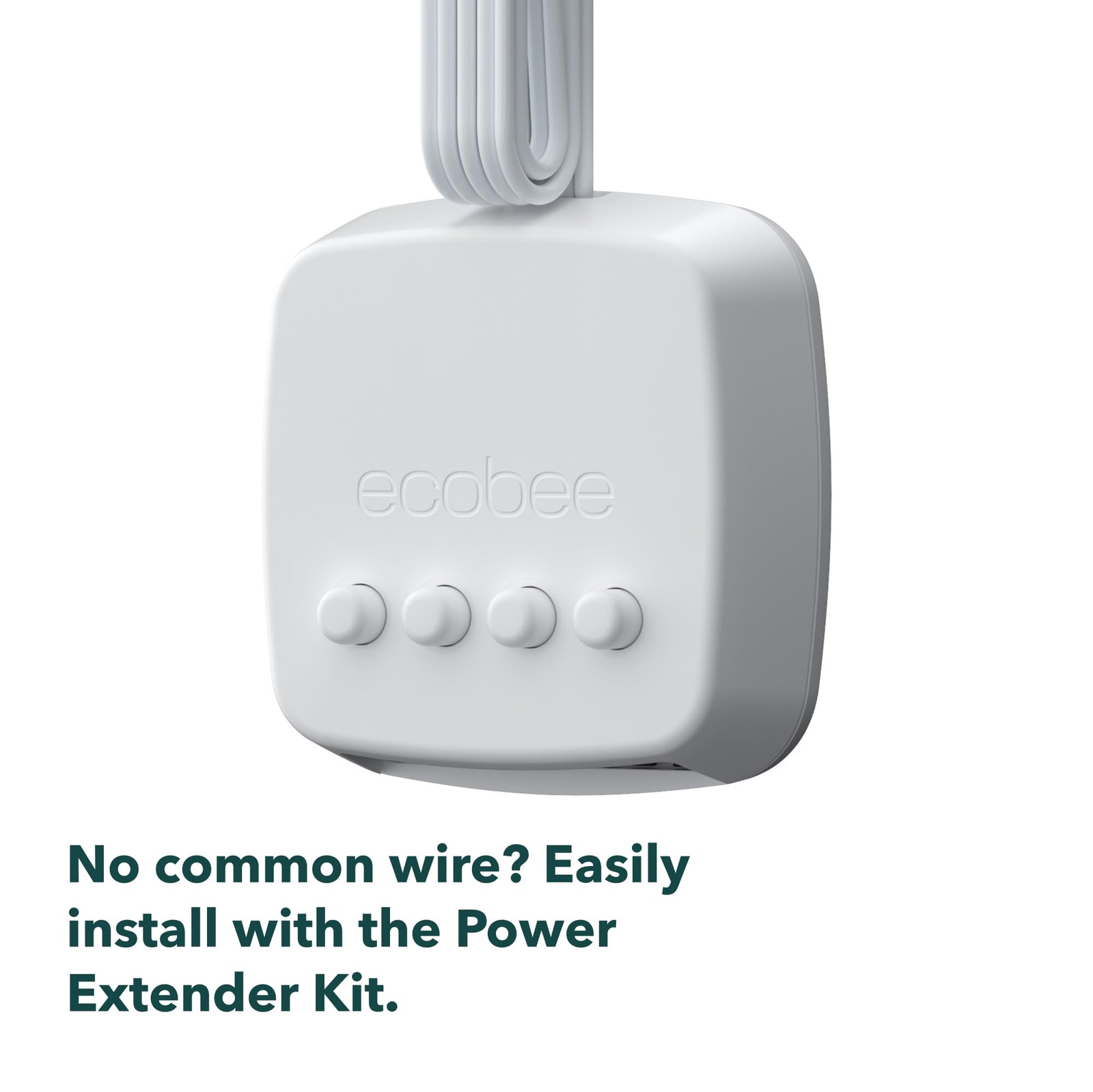 ecobee Power Extender Kit C-Wire Adapter-ecobee Smart Thermostat White