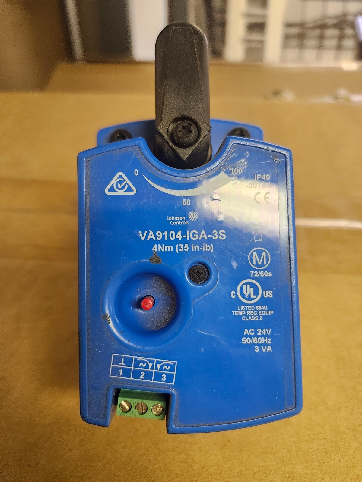 JC VA9104-IGA-3S Valve Actuator 24V 35 in-lb HVAC NSR Floating Con