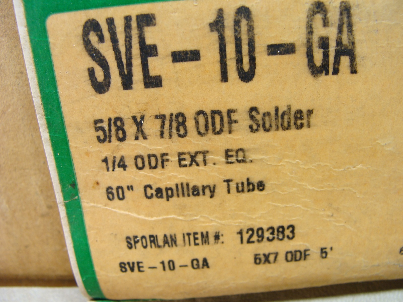 NEW SPORLAN SVE-10-GA thermostatic expansion valve 5/8 x 7/8 ODF solder