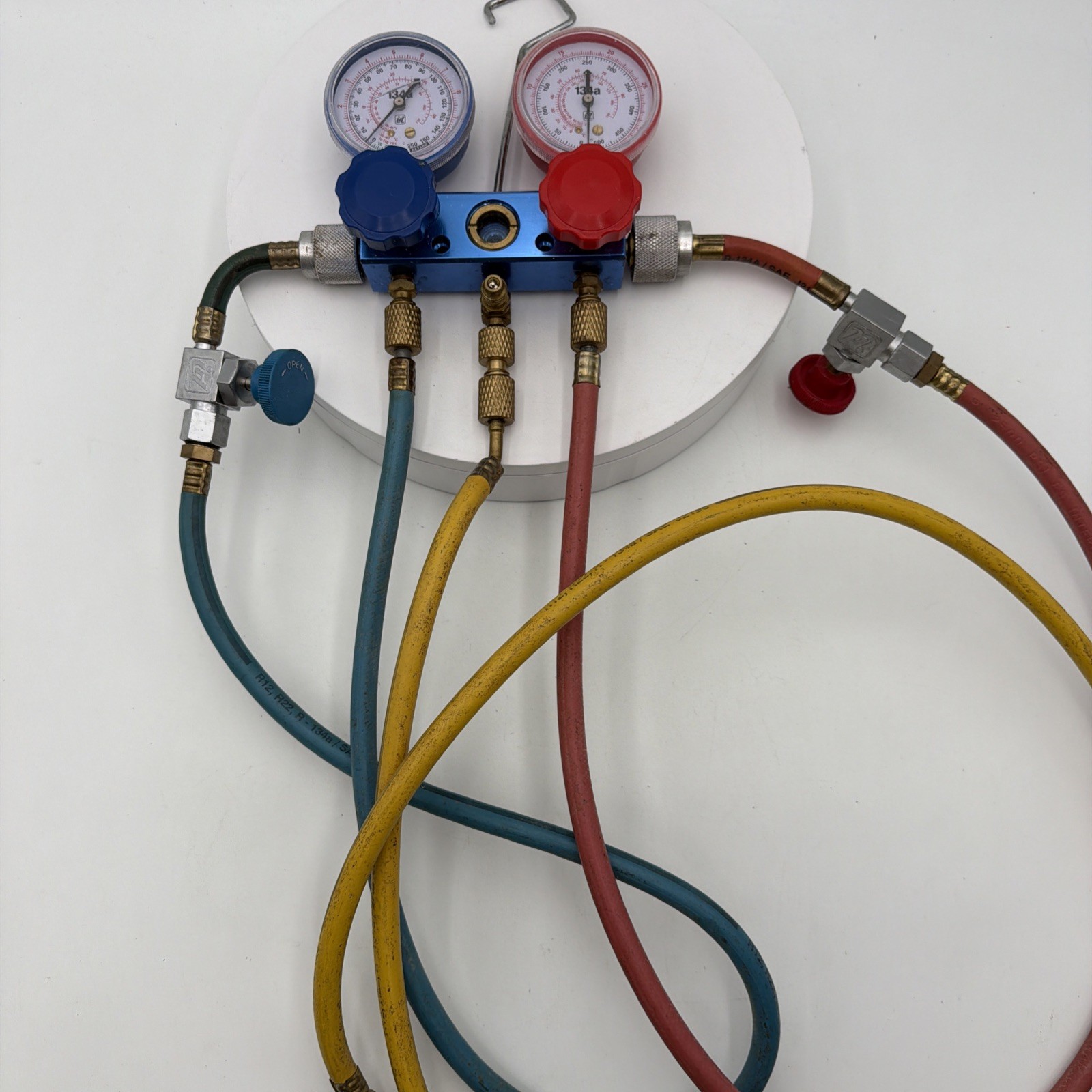 A/C Manifold Dual Gauge Set R134A R12 R22 R502 ACME HVAC AC Auto 5FT Hose