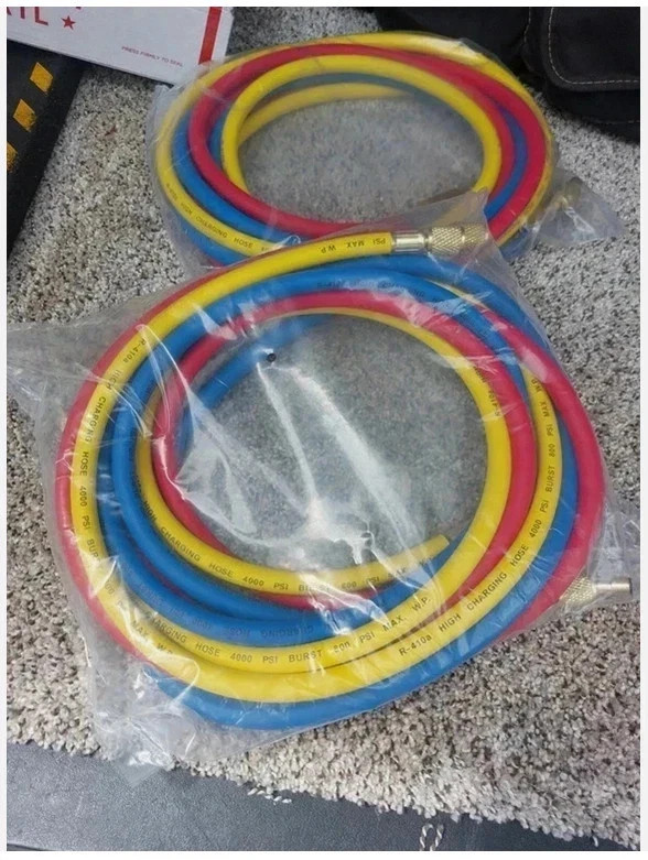 Yellow Jacket 29986 Plus II 1/4″ Hose with Compact Ball Valve, 72″ (Pack of 3)!