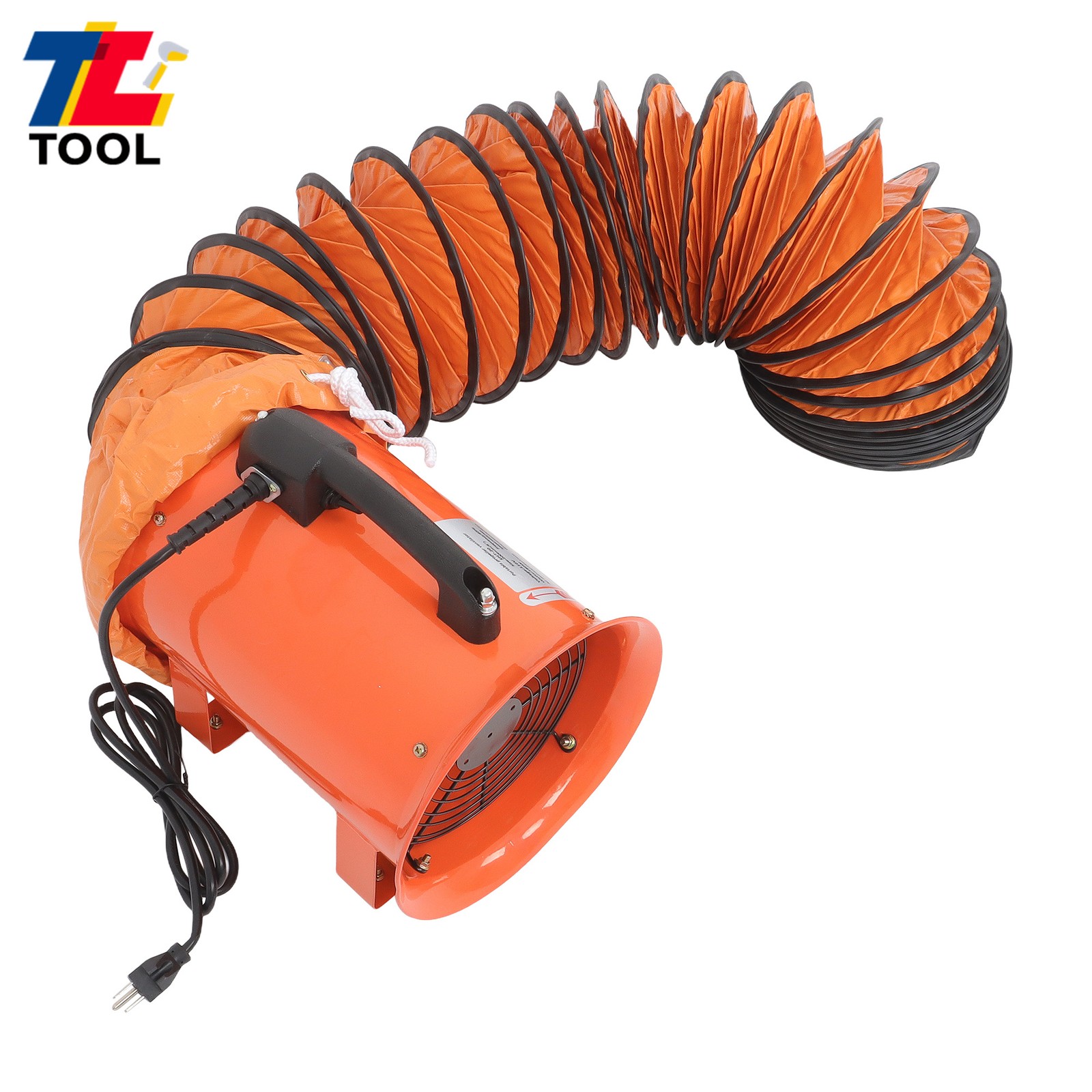 8 Inch Blower Fan 900CFM 3450RPM Portable Ventilator Blower w/ 16.4 Ft Duct Hose
