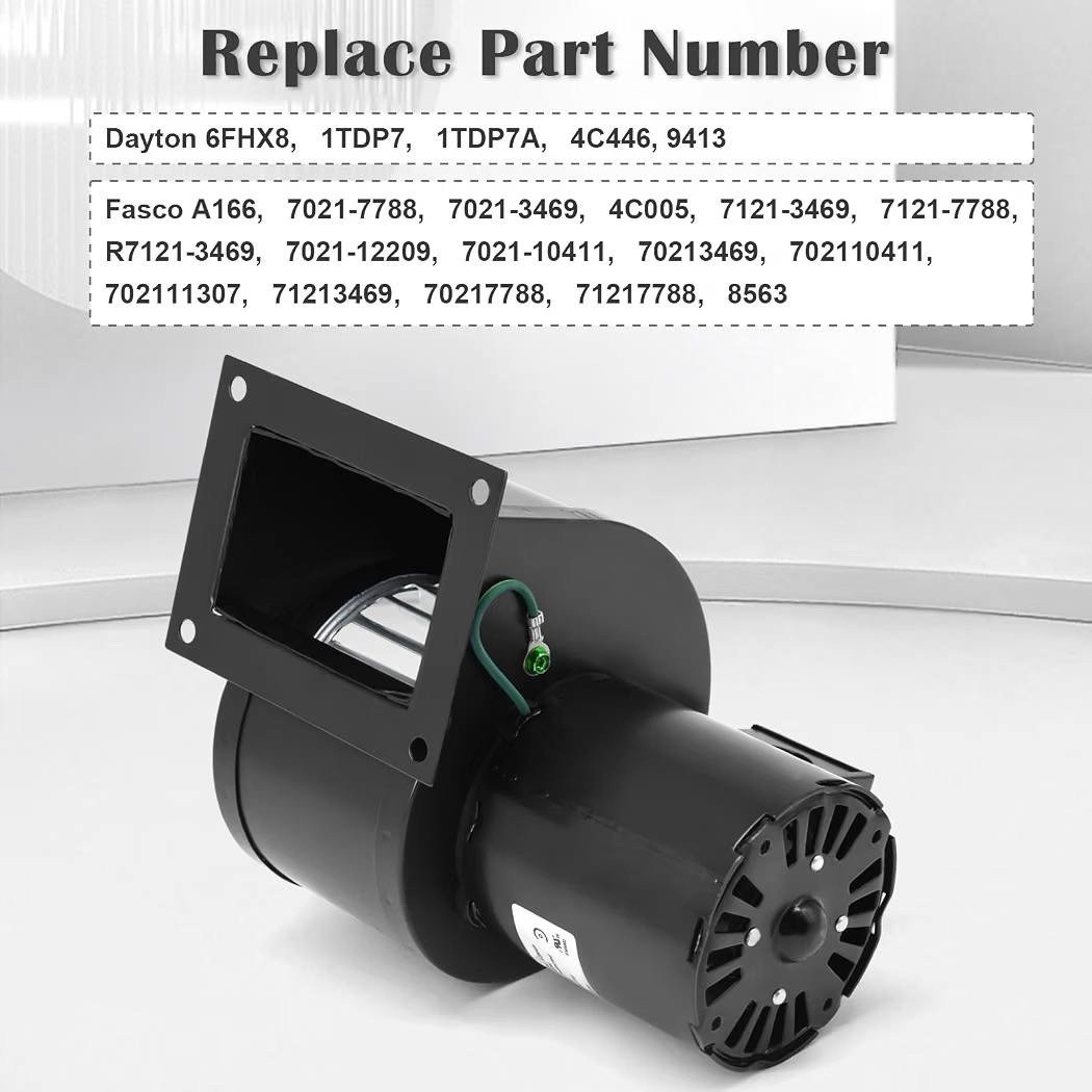 Blower Motor Replacement for Dayton 1TDP7, Fasco A166, Outdoor Wood Furnace
