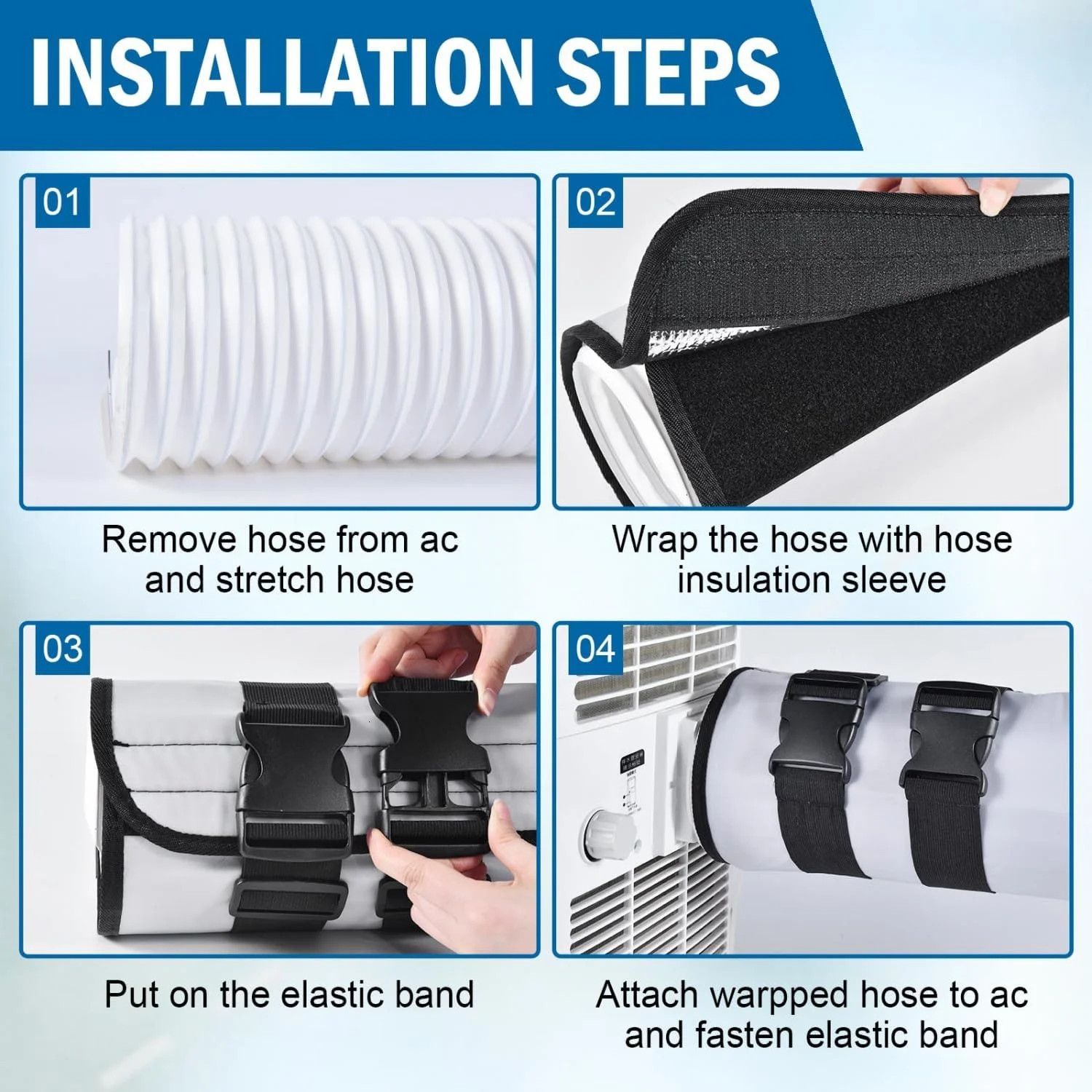 YoleShy Portable AC Hose Insulation Sleeve Thick Portable Air Conditioner Hose C