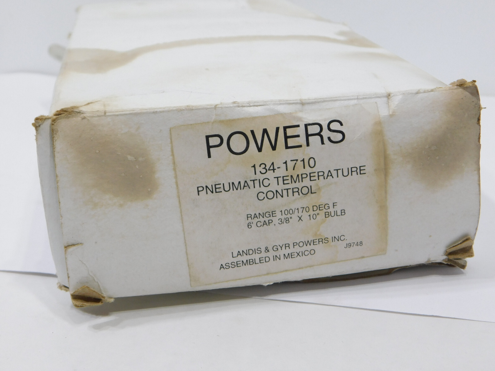 Powers 134-1710 Pneumatic Temperature Control 100-170 Deg F 6″ Cap 3/8″ x 10″ Bu